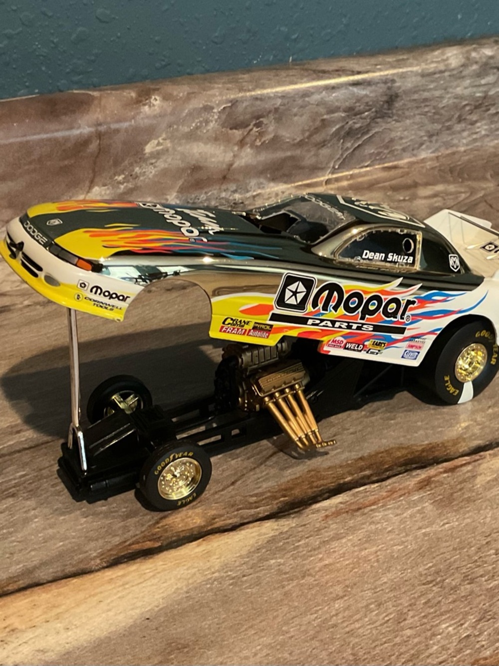 Funny Car Diecast 1/24 Scale Gold Chrome Dean Skuza 50Th Anniversary
